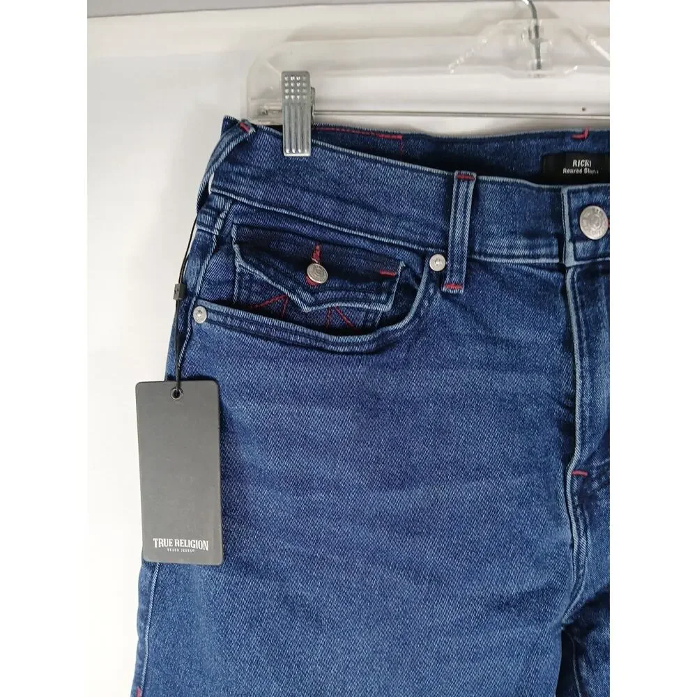 True Religion Blue Jeans Ricky SN Flap Straight Men's US Size 34 New With Tags